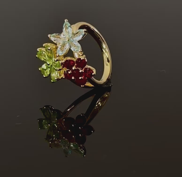 Sunflower Crystal Ring